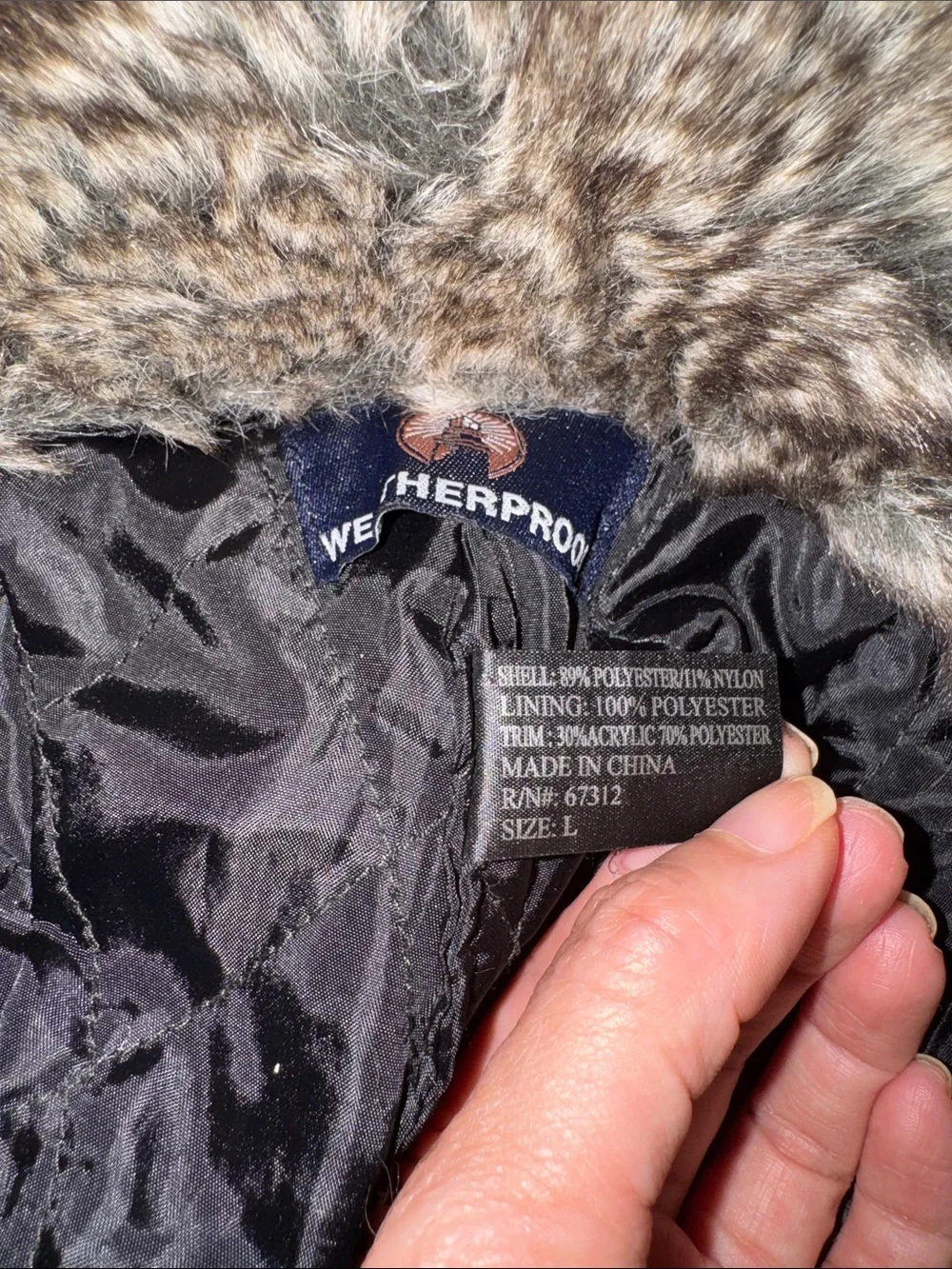 Weatherproof Black Faux Fur Trapper Hat